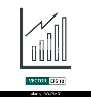 Graphic icon vector. Line style. Isolated on white background. Vector Illustration EPS 10 Stock Vector