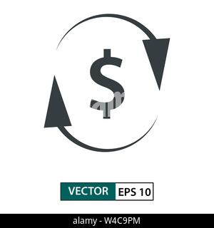 Money icon vector. Line style. Isolated on white background. Vector Illustration EPS 10 Stock Vector