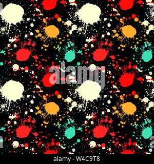 Graffiti psychedelic abstract color seamless background Stock Vector