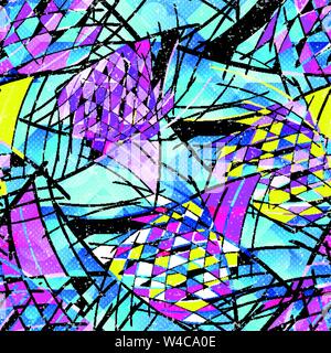 Graffiti abstract color seamless background Stock Vector