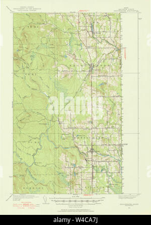 Maine USGS Historical Map Bridgewater 306489 1951 62500 Restoration Stock Photo