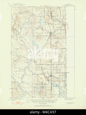 Maine USGS Historical Map Bridgewater 306490 1951 62500 Restoration Stock Photo