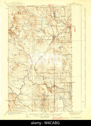 Maine USGS Historical Map Bridgewater 460245 1938 62500 Restoration Stock Photo