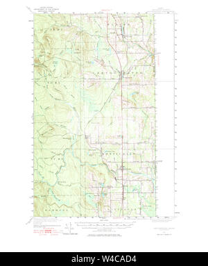 Maine USGS Historical Map Bridgewater 460247 1951 62500 Restoration Stock Photo