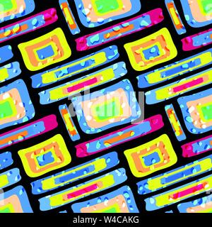 graffiti colorful abstract polygons beautiful seamless background Stock Vector