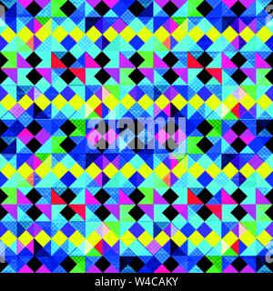 polygons psychedelic colored geometric background pixels Stock Vector