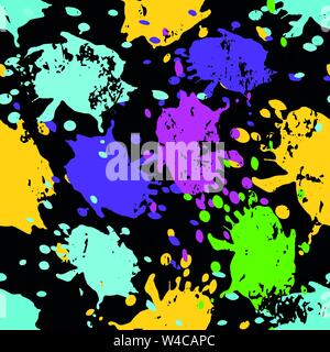 colored spots graffiti beautiful seamless abstract background Stock Vector