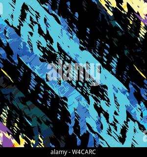 colored lines Graffiti pattern on a black background vector illustration Stock Vector