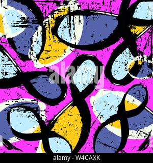 graffiti colored geometrical objects vector illustration Stock Vector