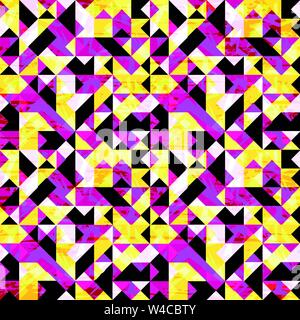 small pixels abstract geometric seamless pattern vector illustration Stock Vector