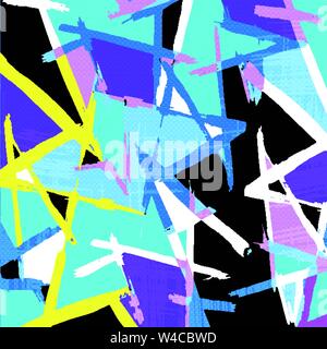 Beautiful colorful abstract graffiti polygons vector illustration Stock Vector