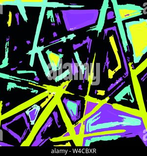 Graffiti beautiful abstract polygons vector illustration Stock Vector