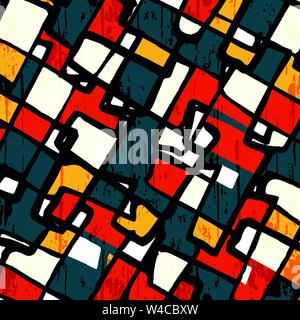 graffiti colored geometrical objects vector illustration Stock Vector
