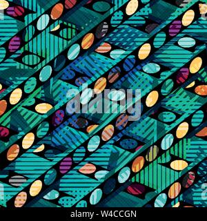 abstract geometric objects graffiti grunge effect Stock Vector