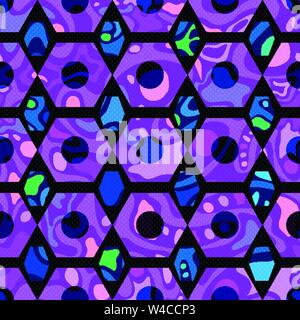 graffiti colored polygons seamless pattern Stock Vector