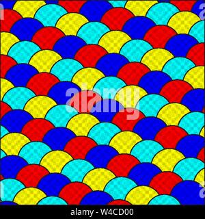 colored psychedelic circles geometric background vector illustration Stock Vector