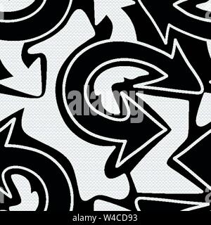 monochrome graffiti arrows seamless pattern Stock Vector