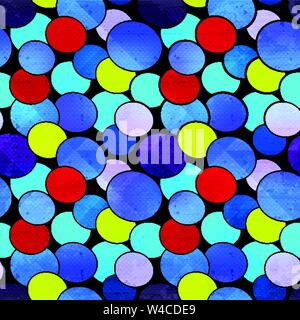 graffiti colored small circles grunge texture seamless pattern Stock Vector