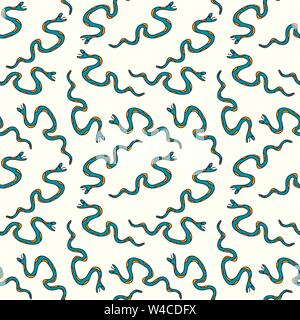 snake on a light background seamless pattern Stock Vector