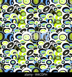 psychedelic beads vector illustration seamless pattern Stock Vector