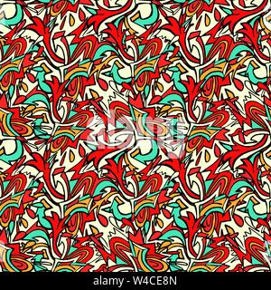 grunge colored graffiti seamless pattern vector illustration Stock Vector