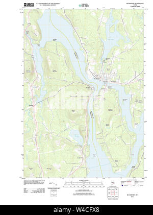 Maine USGS Historical Map Bucksport 20110909 TM Restoration Stock Photo