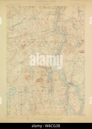 Maine USGS Historical Map Bucksport 306498 1900 62500 Restoration Stock Photo