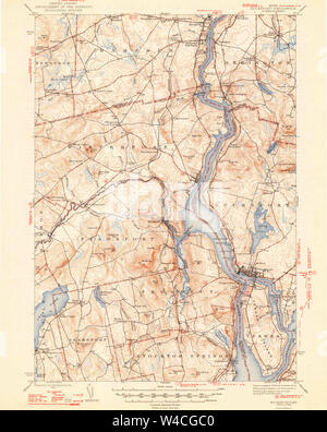 Maine USGS Historical Map Bucksport 460268 1948 62500 Restoration Stock Photo