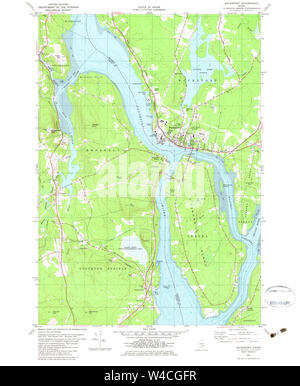 Maine USGS Historical Map Bucksport 460271 1982 24000 Restoration Stock Photo