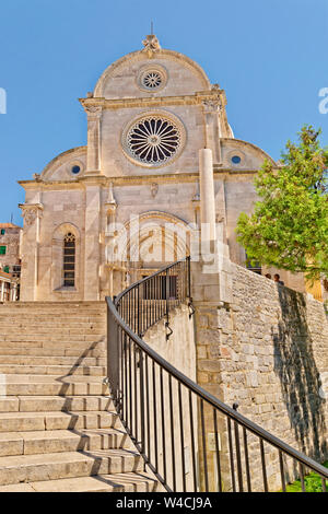Cathedral of St. Jokova at Sibenik old town in Croatia. Stock Photo