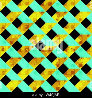 beautiful colored polygons with white contours seamless pattern vector illustration Stock Vector