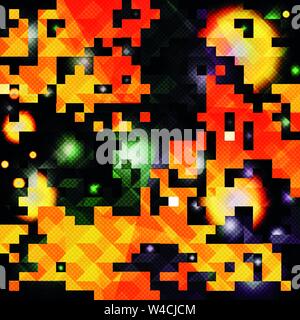 pixels abstract geometric background vector illustration Stock Vector