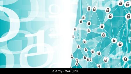 Binary numbers zeros ones big data abstract Stock Vector