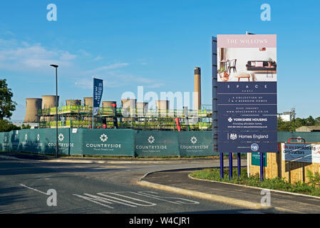 The Willows, a new housing development near Eggborough Power Station, North Yorkshire, England UK Stock Photo