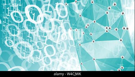 Abstract technology background digital chaos Stock Vector