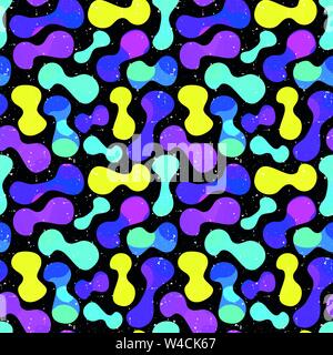 Graffiti abstract geometric objects on a black background Stock Vector