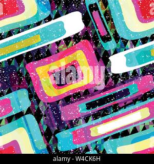 Graffiti abstract color seamless background Stock Vector