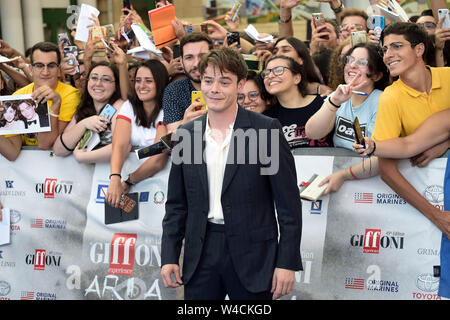 Italy, Giffoni Valle Piana, 21 July 2019 : 'Stranger Things' star Charlie Heaton attends the photocall and red carpet at the Giffoni Film Festival   P Stock Photo