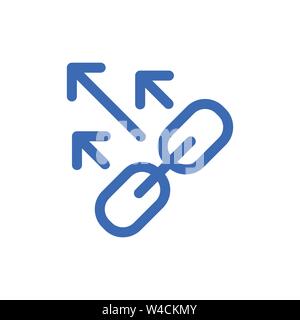 Website Link & Connectedness Icon with Chain Link Stock Vector