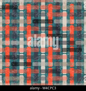 geometric colored objects on a blue background vector illustration grunge effect Stock Vector