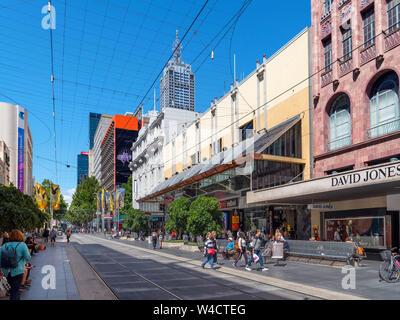 Bourke Street Mall in the Central Business District (CBD), Melbourne, Victoria, Australia Stock Photo