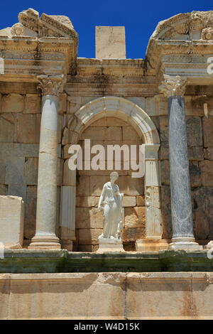 Sagalassos ancient city. Antonine fountain (Antonine Nymphaeum) 160-180 AD. Burdur, Turkey. Stock Photo