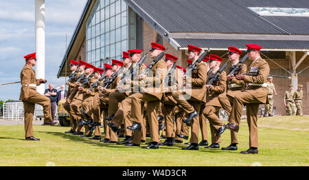 Historic Lothians and Border Yeomanry regiment receive Freedom of East Lothian, Dunbar, East Lothian, Scotland, UK Stock Photo