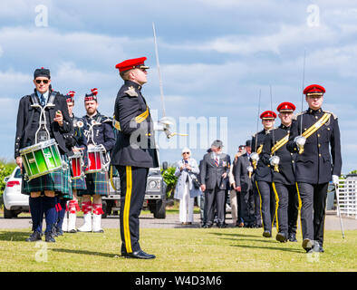 Historic Lothians and Border Yeomanry regiment receive Freedom of East Lothian, Dunbar, East Lothian, Scotland, UK Stock Photo