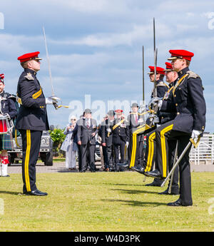 Historic Lothians and Border Yeomanry regiment receive Freedom of East Lothian, Dunbar, East Lothian, Scotland, UK Stock Photo