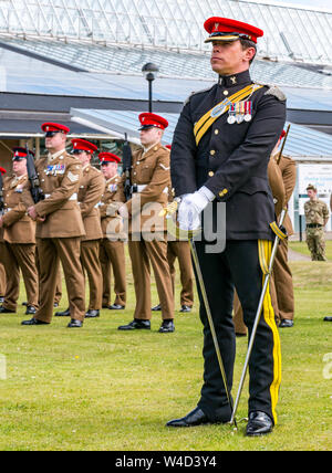 Historic Lothians and Border Yeomanry regiment receive Freedom of East Lothian, Dunbar, East Lothian, Scotland, UK Stock Photo