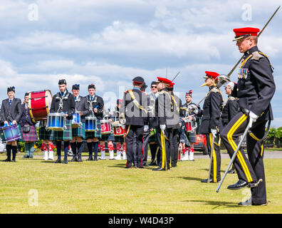 Historic Lothians and Border Yeomanry regiment receive Freedom of East Lothian, Dunbar, East Lothian, Scotland, UK Stock Photo