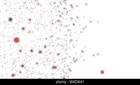 Abstract digital network illustration , connected lines and dots Stock Photo
