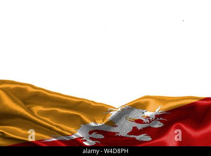 Flag of Butane. Fabric texture of the flag of Butane Stock Photo - Alamy