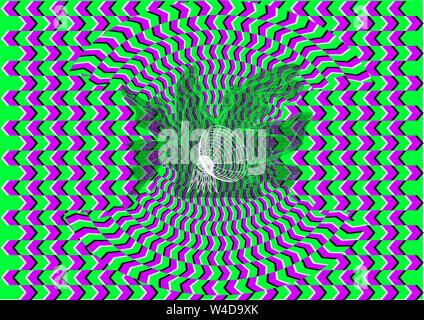 optical illusion with antenna. abstract communication background Stock Vector